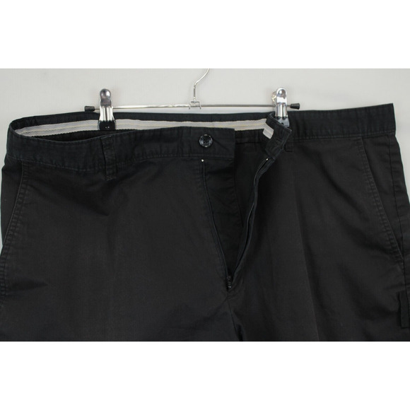 Greg Norman Tasso Elba Cargo Shorts Waist Gripper Golf Wear Men 40 Black Casual - Picture 9 of 13